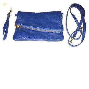 Italian leather cross body bag / clutch